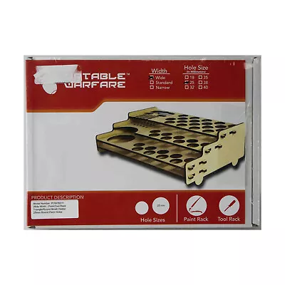 Portable Warfare Miniature Case Wide Width Paint/Tool Rack (25mm) SW • $11.95