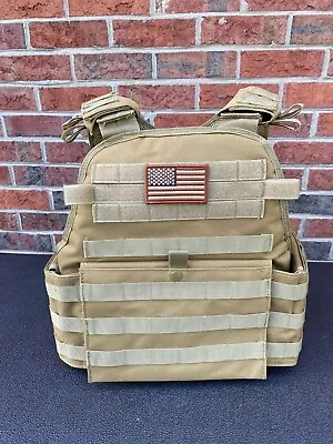 Tactical Vest COYOTE FDE Tan Plate Carrier Military Matches Multicam- Adjustable • $84