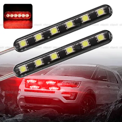 2x LED Strobe Light Motorcycle Car Flash Warning Emergency License Plate Lights • $5.74