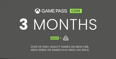 Microsoft Xbox Game Pass Ultimate Core 3 Month Membership *Code* • $25.95