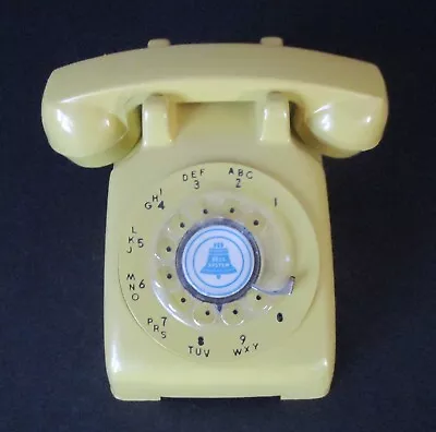 Vintage Advertising Promotional Miniature Yellow Plastic  Bell System  Toy Phone • $32