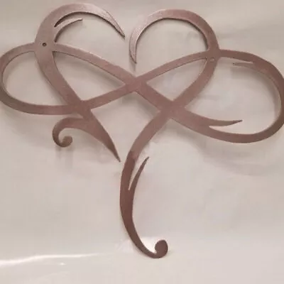 Metal Infinity Heart Art Love Wall Sign Hanging Decor For Living Room Home • £9.17