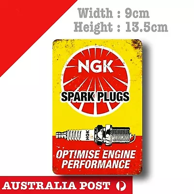 NGK SPARK PLUGS Optimise Engine Performance Old Retro Vintage Rusted Sticker • $7