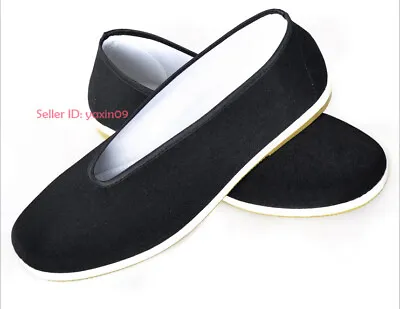 Men Chinese Martial Art Kung Fu Cloth Shoes Tai Chi Flats Casual Shoes Soft Sole • $19.90