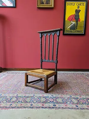 Antique Edwardian Oak Prayer Chair / Prie Dieu • £345