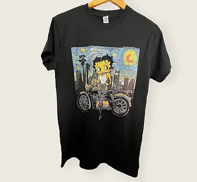 Betty Boop Women's Graphic Tee Van Gogh Motorcycle Medium NEW • $20