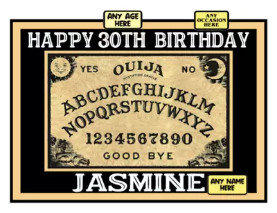 £8.99 • Buy Ouija Board Spiritual Edible Icing Cake Topper - Any Name, Age, Occasion