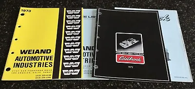 Vintage Original Weiand Boss 429 Tunnel Edelbrock Chev Torker Intake Catalogs PR • $125