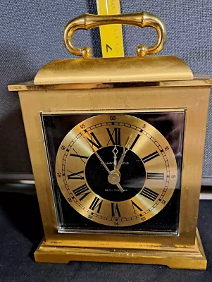 Vintage Quartzmatic By Seth Thomas 151 Swiss Solid Brass Mantel Clock #633Loc18 • $43.96