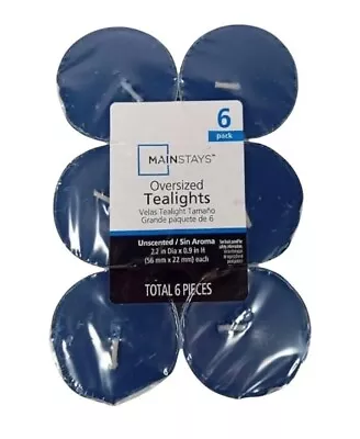 Mainstays Oversized Tealight Candles 6 Pack Blue • $9.29