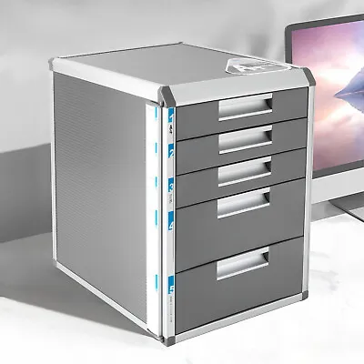 4/5/7 Drawer Desktop File Cabinet Storage Filing Cabinet W/ Label Lock Office • $70