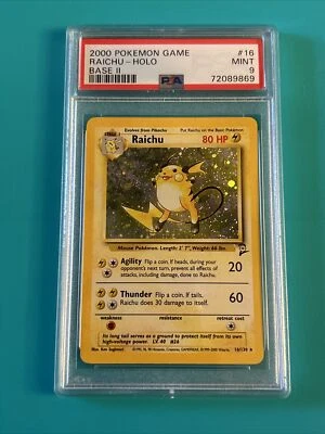 $46 • Buy PSA 9 Raichu Holo 16/130 Base Set 2 Pokemon Card #R