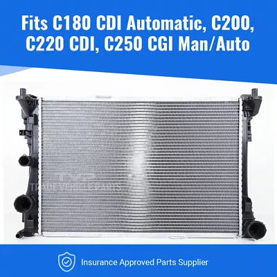 Mercedes C-Class W204 Radiator 07-14 C 180 200 220 250 Cdi Cgi Man/Auto W/Wo Ac • £148.21