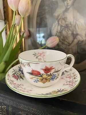 Minton Teacup And Saucer Set ‘Spring Blossom’ • £10