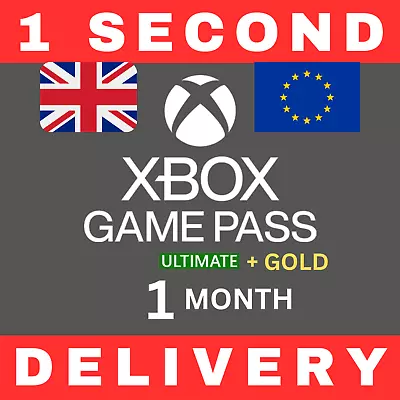 XBOX LIVE 1 Month + Game Pass Ultimate INSTANT New & Existing 1 Month UK/EU • £10.19