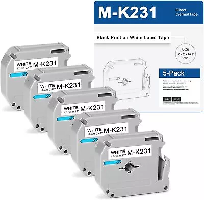 M-K231 MK-131-731 Label Tape Compatible Brother P-touch Label Maker PT-65 70 85 • $290.79