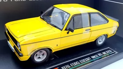 Sun Star 1/18 Scale Diecast 4632R 1976 Ford Escort MKII RS Mexico Signal Yellow • £114.99