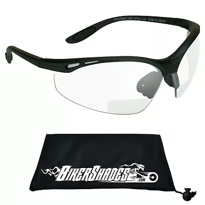 Bifocal Z87 Safety Clear Reading Sun Glasses Motorcycle Night Driving Shooting • $16.99