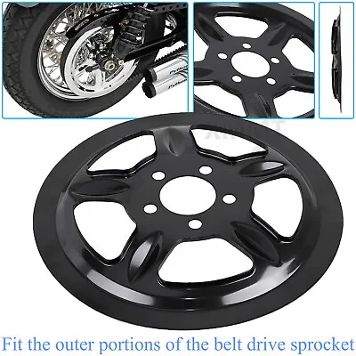 $33.98 • Buy Black Outer Rear Pulley Insert Cover For Harley Sportster XL883 1200 Forty Eight