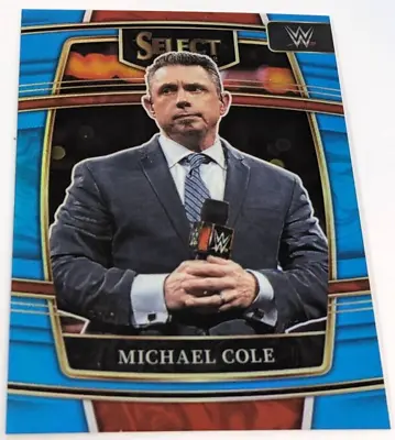 Michael Cole 2022 Panini Select WWE Light Blue Prizm /299 SmackDown #100 • $1