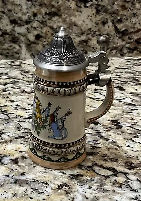 Vintage Gerz Salt Glaze Stoneware Pottery 95% Zinc Lid Miniature Beer Stein • $12.75