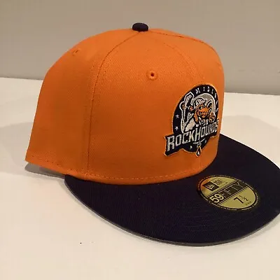 Midland Rockhounds MILB New Era Buffalo 59FIFTY Orange Blue Hat Cap 7 1/2 New • $26.82