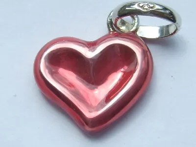 New Genuine Links Of London Pink Thumbprint Heart Charm Hallmarked RRP £48 • £25