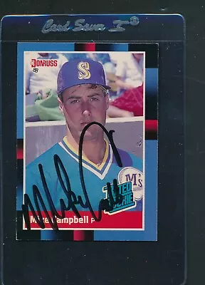 1988 Donruss #30 Mike Campbell Mariners Signed Auto *C3655 • $3