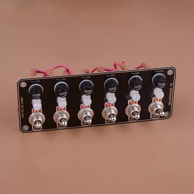 12-24V 6 Gang Rocker Switch Panel Circuit Breaker Fuse Box For Car Marine Boat • $31.69