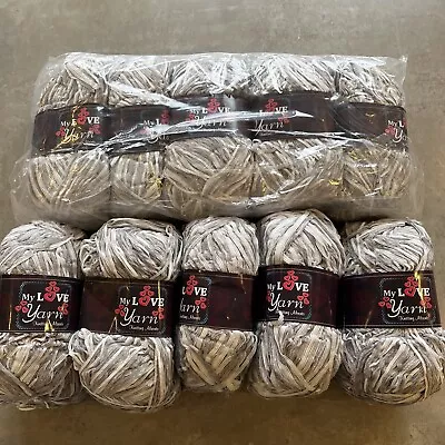 My Love Grey Velvet And White Tape Aran Knitting Yarn 900-1000g • £10.99