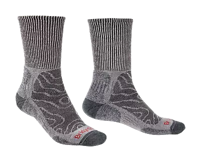 Bridgedale Men's Lightweight Merino Comfort Boot Socks 710514/806 Grey NEW • $26.12