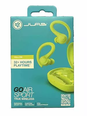JLab Go Air Sport True Wireless Bluetooth Headphones - Neon Yellow • $17