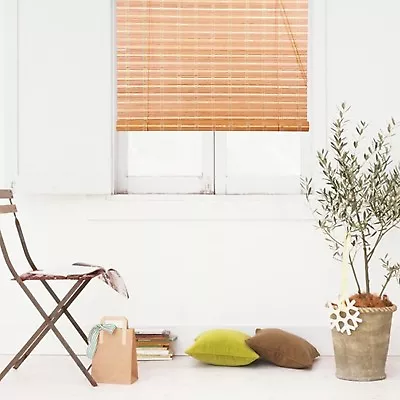 Natural Bamboo Roll Up Window Blind Roman Shade Sun Shade WB-9A1 (W72  X H72 ) • $55.43