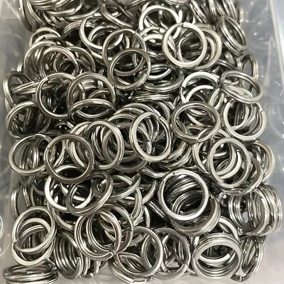 Stainless Steel Keyrings Bulk Small Split Rings 15mm Key Chain Links DIY Crafts • £2.39