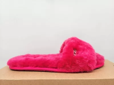 Ugg Fluff Slide Ii Lamb Fur Slippers Radish Pink Size 8 • $59.99