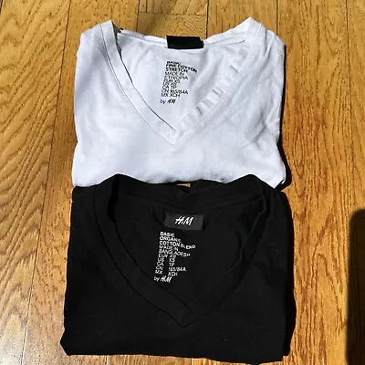 2 H&M V Neck Style Tees T Shirts Size XS (pre-owned) • $5.95