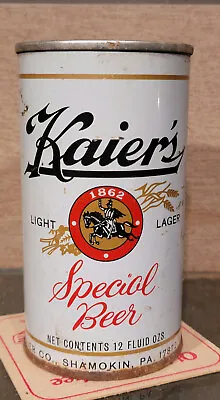 1968 Kaier's Special Steel Glued Seam Pull Tab Beer Can Shamokin Pa Empty • $15