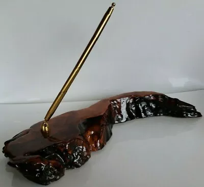 Mesquite Wood Slab Desktop Pen Holder 13  Long • $35