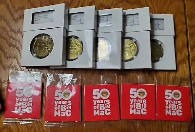 2018 McDonald's Mac Coin BIG MAC 50th Anniversary 5pc Token Set NGC MS68 FR COA • $3990