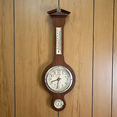 VTG Sunbeam Wall Clock Springfield Bristol Banjo Style Weather Station No 885-13 • $24.99