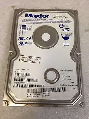 Maxtor DiamondMax 11  6H500R0 Code:HA3D1DD0 IDE 3.5  500GB Hard Drive • $149.99