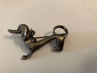 Vintage Estate Silver Tone Dalmation Dog Brooch Scatter Pin • $4.99