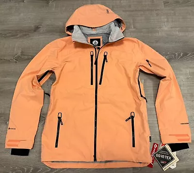 Volcom Men’s Guch Stretch Gore Tex 3L Jacket Snowboard Size L Peach RECCO • $675