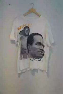 Vintage 1995  OJ Simpson Mike Tyson RapT-Shirt Rare Bootleg Boxing Football • $43