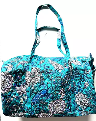 Vera Bradley Large Traveller Duffle Zipper Bag-Peacock Garden- New With Tags • $44.95