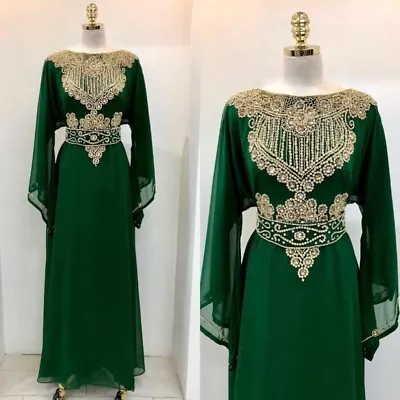 Royal Elegant Moroccan Dubai Kaftan Vary Fancy Farasha Takshita Var Party  Wear • $45.63