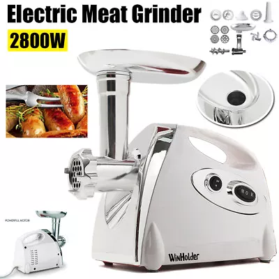 Electric Meat Grinder Mincer Sausage Maker Filler Kitchen Machine Food Pusher UK • £55.99