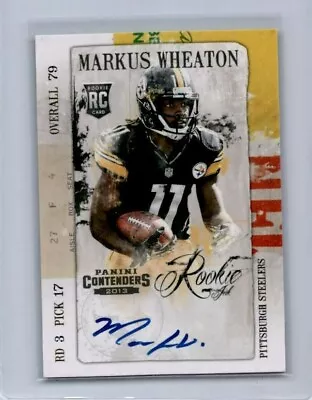 Markus Wheaton 2013 Panini Contenders Rooke Card Auto - Steelers *12890 • $7.99