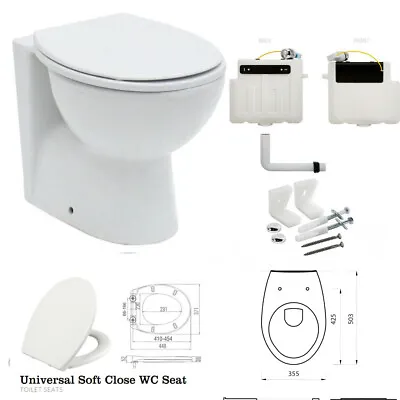 £99 • Buy Back To Wall Toilet Pan BTW With Soft Close Seat And Concealed Cistern Modern