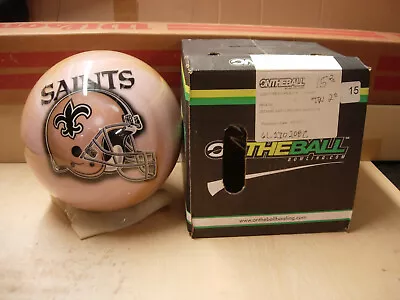 15# 2oz TW 2.0 NIB 2013 Style VIZ-A-BALL NFL NEW ORLEANS SAINTS Bowling Ball • $200